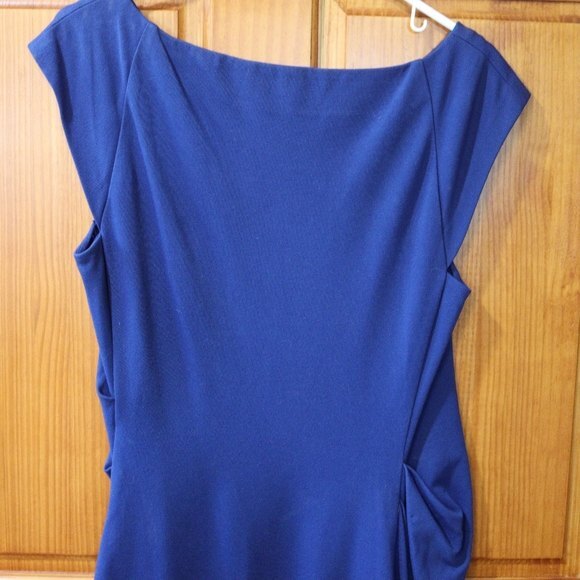 Diane Von Furstenberg Gabi Knit Suiting Blue Dress 12 - Picture 5 of 16